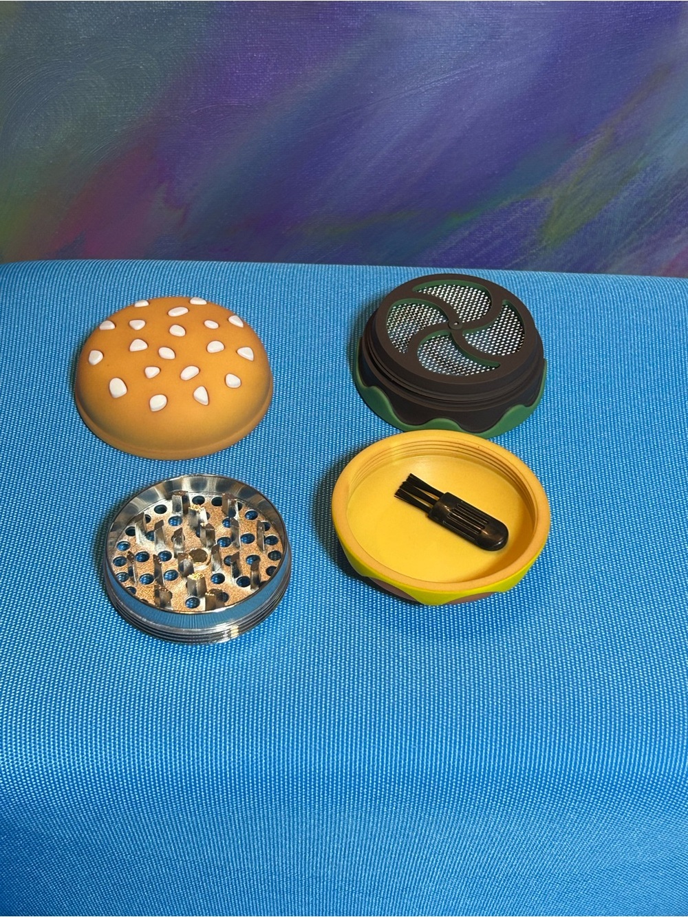 4 pcs Hamburger herb grinder